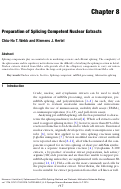 Cover page: Preparation of Splicing Competent Nuclear Extracts