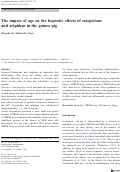 Cover page: The impact of age on the hypnotic effects of eszopiclone and zolpidem in the guinea pig