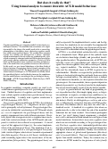 Cover page: But does it really do that? Using formal analysis to ensure desirable ACT-R model behaviour