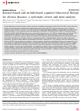 Cover page: Internet-based and mobile-based cognitive behavioral therapy for chronic diseases: a systematic review and meta-analysis.