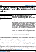 Cover page: Proteolytic processing induces a conformational switch required for antibacterial toxin delivery