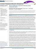 Cover page: Recent amplification of the North American winter temperature dipole