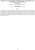 Cover page: What You Are Getting and What You Will Be Getting: Testing Whether Verb Tense Affects Intertemporal Choices