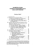 Cover page: Marrying Poor: Women's Citizenship, Race, and TANF Policies