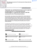 Cover page: Statement on combined hormonal contraceptives containing third- or fourth-generation progestogens or cyproterone acetate, and the associated risk of thromboembolism