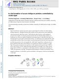 Cover page: In Situ Formation of an Azo Bridge on Proteins Controllable by Visible Light