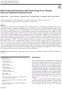 Cover page: Multi-institutional Experience with Patient Image Access Through Electronic Health Record Patient Portals