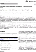 Cover page: Association of visual impairment with disability: a population-based study