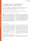 Cover page: Akt regulates L-type Ca2+ channel activity by modulating Cavα1 protein stability