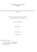 Cover page: Mathematical Modeling of Hair Follicle Regeneration Dynamics and of Polarization Initiation