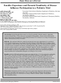 Cover page: Enroller Experience and Parental Familiarity of Disease Influence Participation in a Pediatric Trial