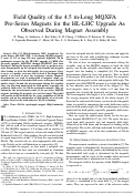 Cover page: Field Quality of the 4.5-m-Long MQXFA Pre-Series Magnets for the HL-LHC Upgrade as Observed During Magnet Assembly