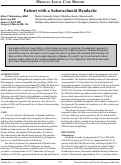 Cover page: Patient with a Subarachnoid Headache