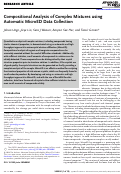 Cover page: Compositional Analysis of Complex Mixtures using Automatic MicroED Data Collection.