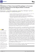 Cover page: Modulation of Tumor-Associated Macrophages to Overcome Immune Suppression in the Hepatocellular Carcinoma Microenvironment.