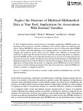 Cover page: Abstract: Uncrossing the Correlated Trait-Correlated Method Model for Multitrait-Multimethod Data