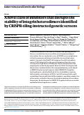 Cover page: A novel class of inhibitors that disrupts the stability of integrin heterodimers identified by CRISPR-tiling-instructed genetic screens