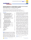 Cover page: Analytical Methods for Imaging Metals in Biology: From Transition Metal Metabolism to Transition Metal Signaling