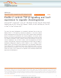 Cover page: Kindlin-2 controls TGF-β signalling and Sox9 expression to regulate chondrogenesis