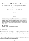 Cover page: War and local collective action in Sierra Leone: A comment on the use of coefficient stability approaches