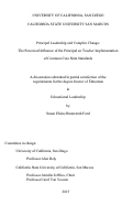 Cover page: Principal Leadership and Complex Change: The Perceived Influence of the Principal on Teacher Implementation of Common Core State Standards