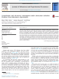 Cover page: Groundwater and electricity consumption under alternative subsidies: Evidence from laboratory experiments