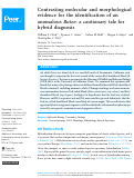 Cover page: Contrasting molecular and morphological evidence for the identification of an anomalous Buteo: a cautionary tale for hybrid diagnosis