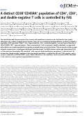 Cover page: A distinct CD38+CD45RA+ population of CD4+, CD8+, and double-negative T cells is controlled by FAS.