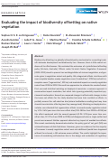 Cover page: Evaluating the impact of biodiversity offsetting on native vegetation.