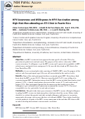 Cover page: HPV awareness and willingness to HPV vaccination among high-risk men attending an STI clinic in Puerto Rico.