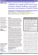 Cover page: Study protocol for development and validation of a single tool to assess risks of stroke, diabetes mellitus, myocardial infarction and dementia: DemNCD-Risk