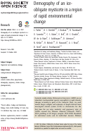 Cover page: Demography of an ice-obligate mysticete in a region of rapid environmental change.