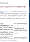 Cover page: Using a generic definition of cachexia in patients with kidney disease receiving haemodialysis: a longitudinal (pilot) study