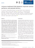 Cover page: Immune‐mediated ECM depletion improves tumour perfusion and payload delivery