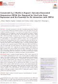 Cover page: Conserved CxnC Motifs in Kaposi’s Sarcoma-Associated Herpesvirus ORF66 Are Required for Viral Late Gene Expression and Are Essential for Its Interaction with ORF34