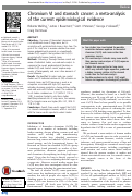 Cover page: Chromium VI and stomach cancer: a meta-analysis of the current epidemiological evidence