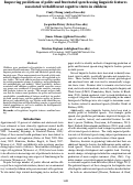 Cover page: Improving predictions of polite and frustrated speech using linguistic features associated with different cognitive states in children