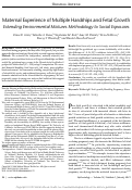 Cover page: Maternal experience of multiple hardships and fetal growth: Extending environmental mixtures methodology to social exposures