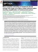 Cover page of Near-complete extraction of maximum stored energy from large-core fibers using coherent pulse stacking amplification of femtosecond pulses