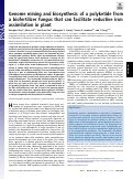 Cover page: Genome mining and biosynthesis of a polyketide from a biofertilizer fungus that can facilitate reductive iron assimilation in plant