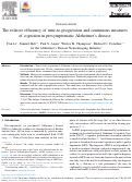 Cover page: The relative efficiency of time‐to‐progression and continuous measures of cognition in presymptomatic Alzheimer's disease