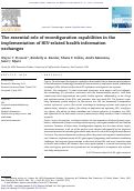 Cover page: The essential role of reconfiguration capabilities in the implementation of HIV-related health information exchanges