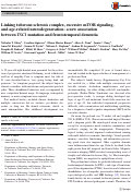 Cover page: Linking tuberous sclerosis complex, excessive mTOR signaling, and age-related neurodegeneration: a new association between TSC1 mutation and frontotemporal dementia