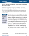 Cover page: Allogeneic stem cell transplantation for chronic lymphocytic leukemia in the era of novel agents.