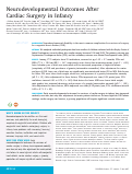 Cover page: Neurodevelopmental Outcomes After Cardiac Surgery in Infancy