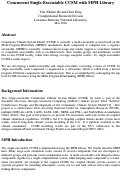Cover page: Concurrent Single-Executable CCSM with MPH Library