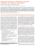 Cover page: Statistical Inference in Behavioral Research: Traditional and Bayesian Approaches