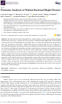 Cover page: Proteome Analysis of Walnut Bacterial Blight Disease