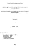 Cover page: Physical activity and metabolic physiology in postmenopausal women : an evolutionary approach