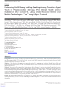 Cover page: Enhancing Self-Efficacy for Help-Seeking Among Transition-Aged Youth in Postsecondary Settings With Mental Health and/or Substance Use Concerns, Using Crowd-Sourced Online and Mobile Technologies: The Thought Spot Protocol